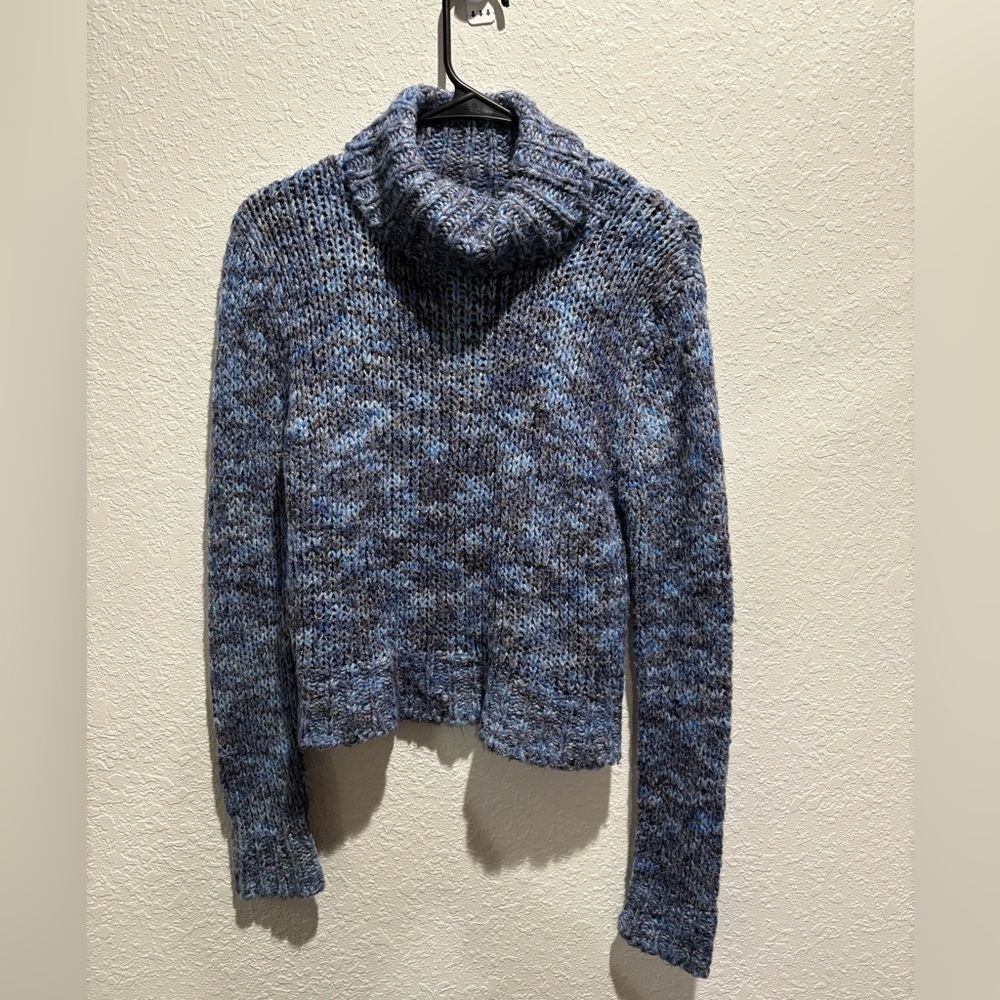 Blue Turtleneck Sweater ,‎ Size M, Say What?
